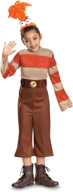 Disguise Girls Inside Out Anxiety Costume for Kids, Official Inside Out Halloween Costume and Headpiece
