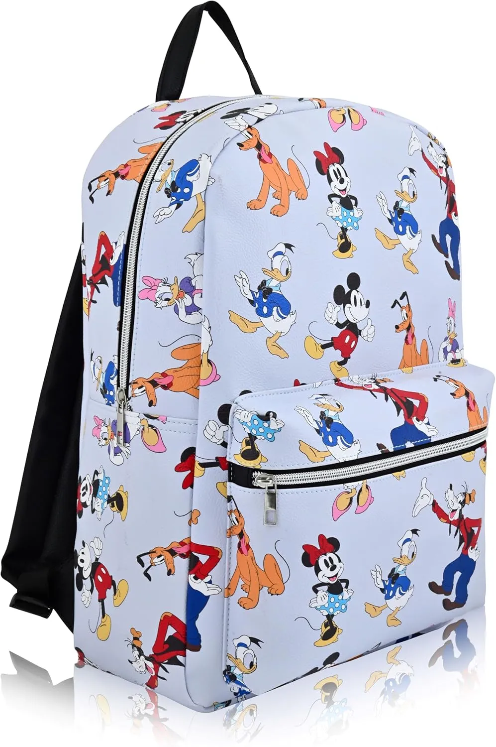 Disney Minnie Mouse Backpack for Women, Men, Unisex | Cute PU Leather Large Mickey and Friends Travel Backpack Purse Shoulder Purse | Minnie Mouse Bag and Minnie Mouse Accessories