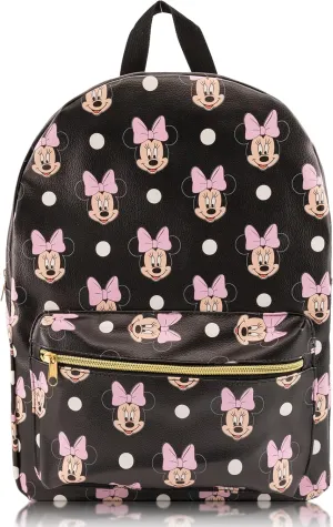 Disney Minnie Mouse Backpack for Women, Men, Unisex | Cute PU Leather Large Minnie Mouse Backpack Purse Shoulder Purse | Minnie Mouse Bag and Minnie Mouse Accessories