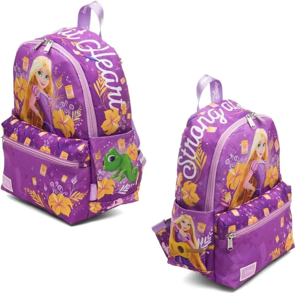 Disney Rapunzel Backpack for Girls Personalized Officially Licensed 13 Inch Travel Daypack Shoulder Bag with Custom Name