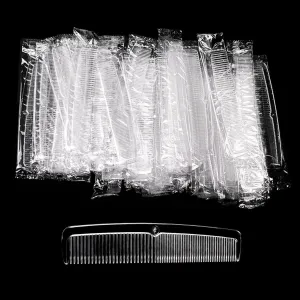 Disposable Combs Individually Wrapped, Fine and Wide Tooth, Sturdy and Thick, 120 Pack Combs Bulk for Family, Hotel, Travel, Homeless