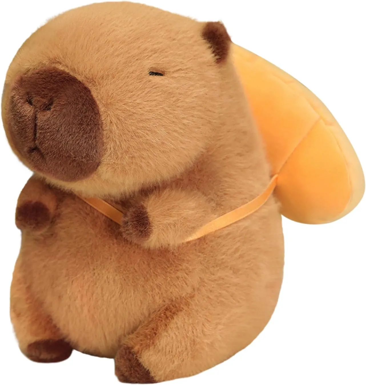 Ditucu Capybara Plush with French Baguette Backpack 9 inch Cute Bread Capibara Stuffed Animal Soft Food Plushies Toys Gifts for Kids Adults Brown