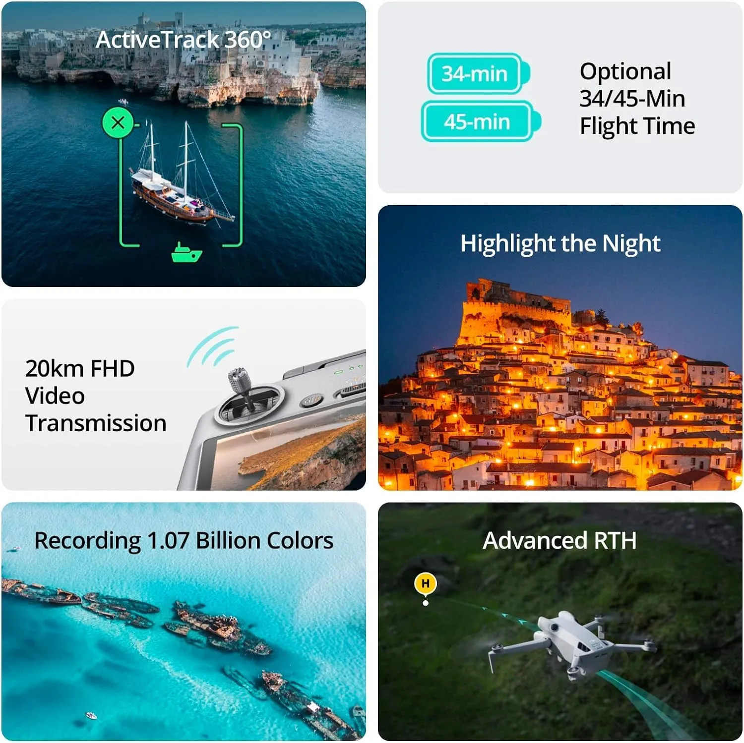DJI Mini 4 Pro Folding Drone with RC 2 Remote (With Screen) Fly More Combo, 4K HDR Video Camera for Adults, Under 249g, Omnidirectional Sensing, 3 Batteries Bundle with Deco Gear Accessories
