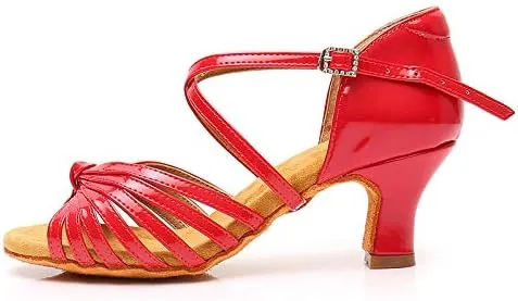 DKZSYIM Women's Latin Dance Shoes Ballroom Performance Shoes,Model NU-WZJ-CL