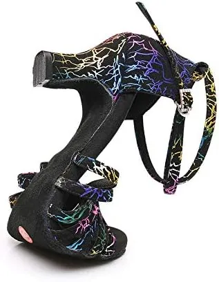 DKZSYIM Women's Latin Dance Shoes Ballroom Performance Shoes,Model NU-WZJ-CL
