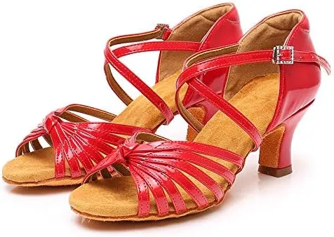 DKZSYIM Women's Latin Dance Shoes Ballroom Performance Shoes,Model NU-WZJ-CL