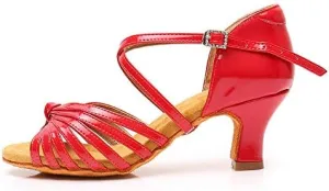 DKZSYIM Women's Latin Dance Shoes Ballroom Performance Shoes,Model NU-WZJ-CL