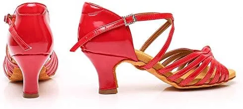 DKZSYIM Women's Latin Dance Shoes Ballroom Performance Shoes,Model NU-WZJ-CL