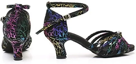 DKZSYIM Women's Latin Dance Shoes Ballroom Performance Shoes,Model NU-WZJ-CL