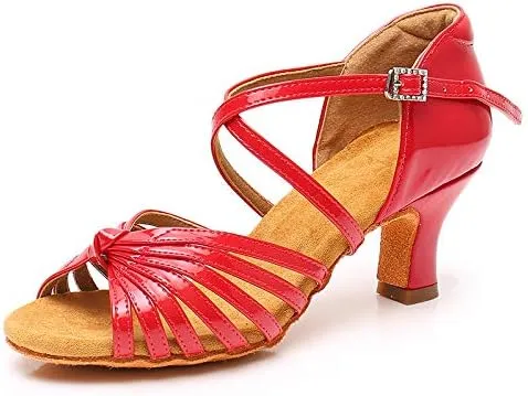 DKZSYIM Women's Latin Dance Shoes Ballroom Performance Shoes,Model NU-WZJ-CL
