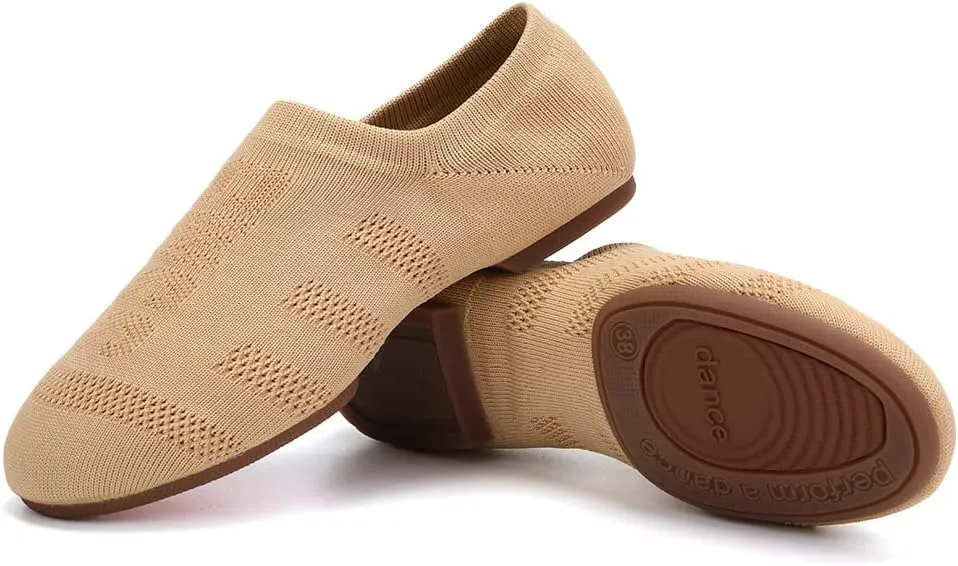 DKZSYIM Womens Latin Dance Shoes Close Toe Beginner Ballroom Dance Practice Shoes,Model 101