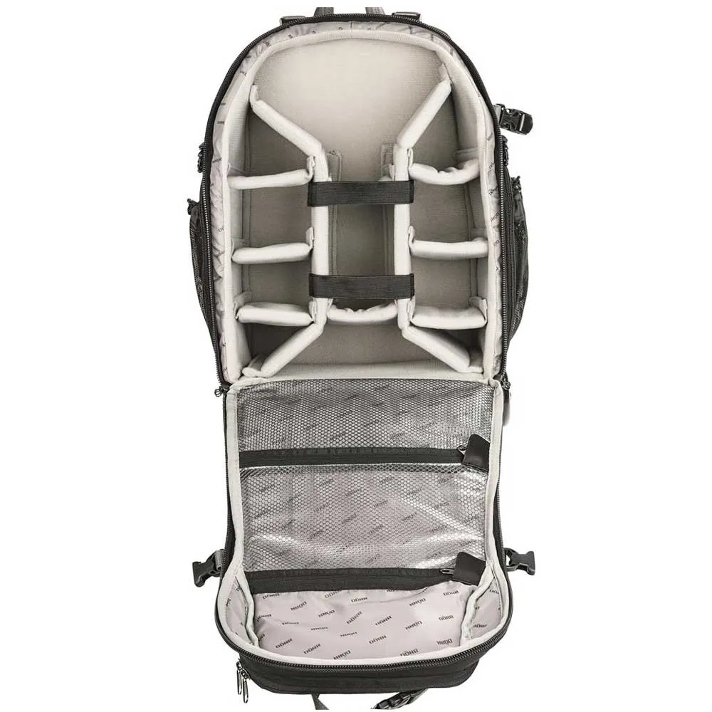 Dorr Dark Black Travel Small Trolley Backpack with Wheels