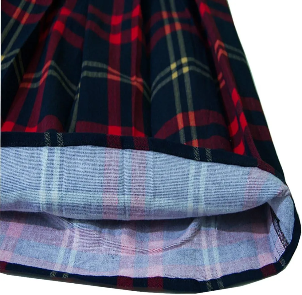 Dressever Women's Vintage A-line Printed Pleated Flared Midi Skirts
