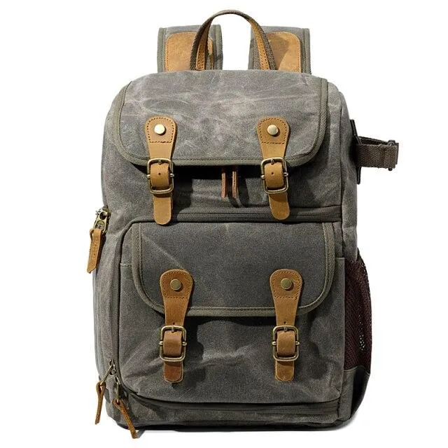Durable Canvas Camera Bag with Padded Compartments