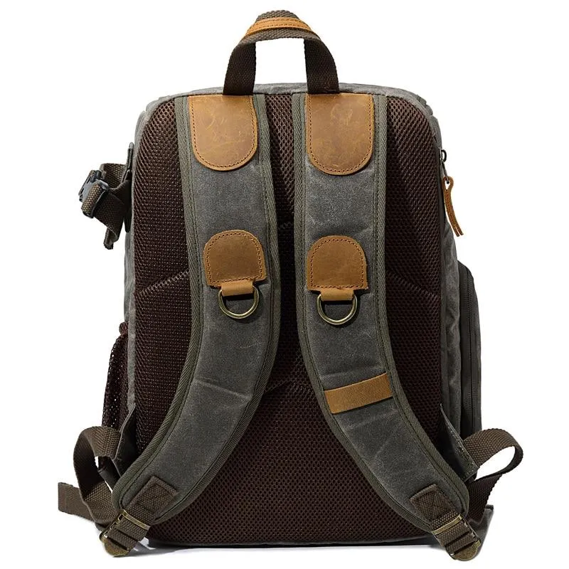 Durable Canvas Camera Bag with Padded Compartments