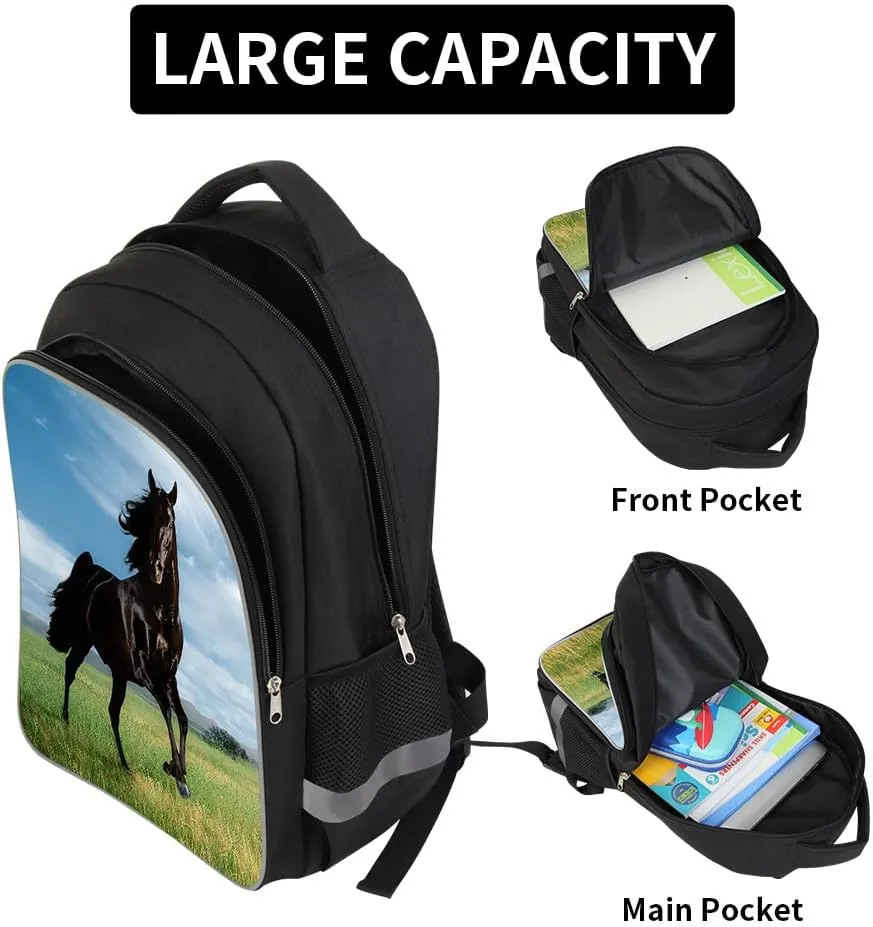 Durdable Students School Backpack Children Travel Bookbag Lunch Bag Pencil Case for Boys Girls