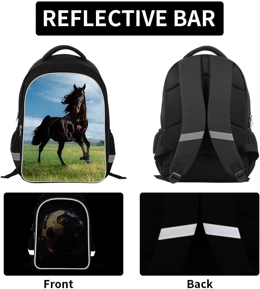Durdable Students School Backpack Children Travel Bookbag Lunch Bag Pencil Case for Boys Girls