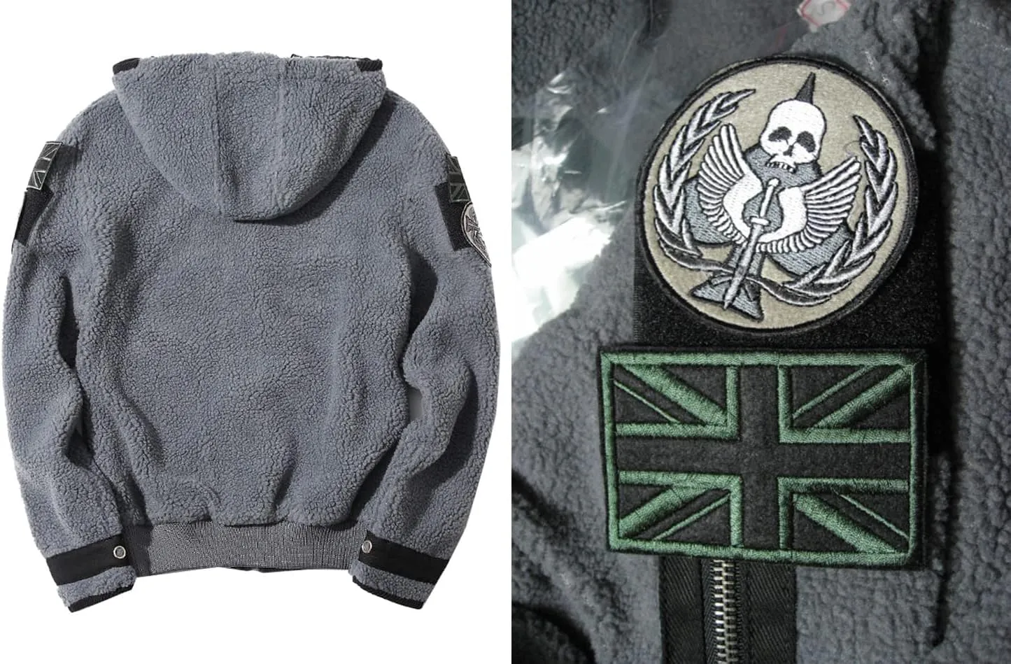 Duty Call Cosplay Costume Simon Riley Fleece Hoodies Jacket TF 141 Ghost Team Uniform With Armbands Face Scarf