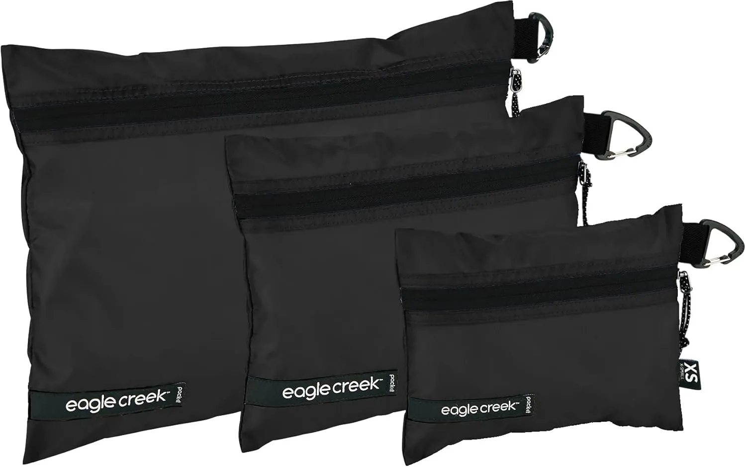 Eagle Creek Pack-It Isolate Travel Bag Set - Durable, Ultra-Lightweight and Water-Resistant with Self-Repairing Zippers, Travel Organization Essentials, XS/S/M, Black