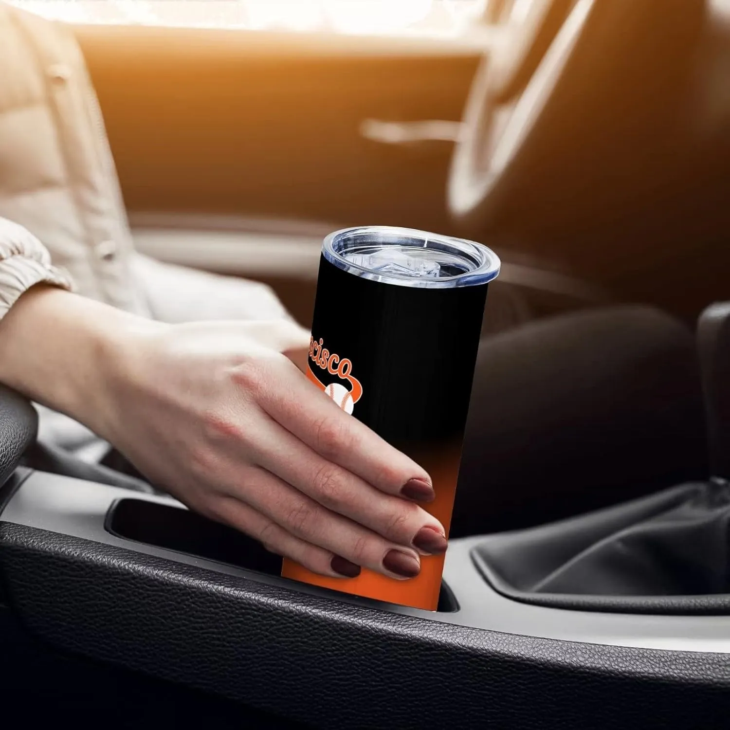 EBBUGAS San Francisco EST 1883 Tumblers 20oz Straight Skinny Car Cups Sports Travel Coffee Mug, Stainless Steel, Insulated,Classic Collection Gifts for Men Women Fans.