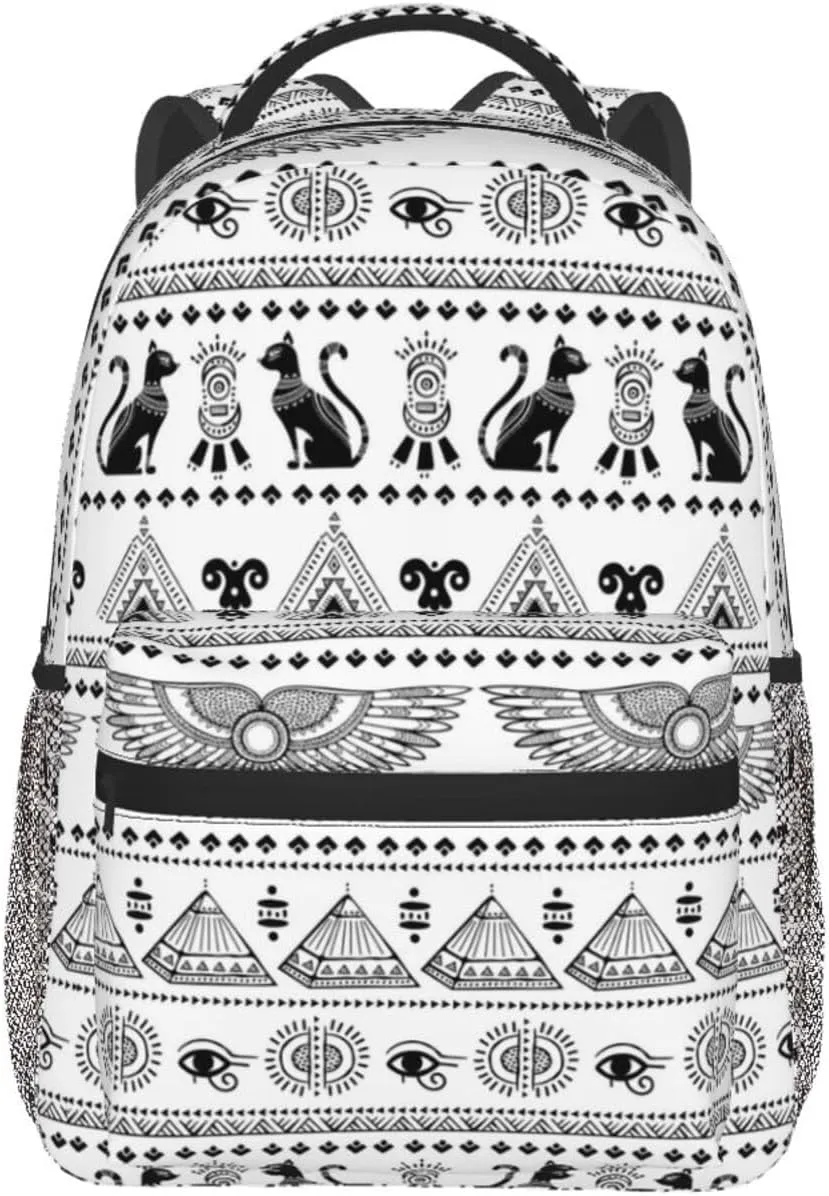 Egypt Laptop Backpack Ancient Egypt Backpack Travel Bag Laptop Computer Hieroglyph Bag for Women Men