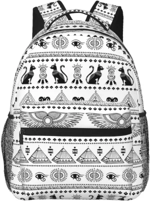 Egypt Laptop Backpack Ancient Egypt Backpack Travel Bag Laptop Computer Hieroglyph Bag for Women Men