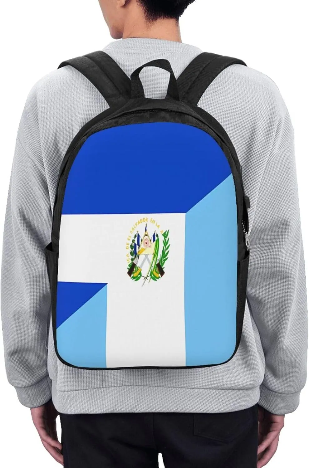 El Salvador Guatemala Guatemalan Flag Laptop Backpacks Travel Backpack Casual Business Daypack Sport Rucksack Computer Bag Fits up to 17 Inch Notebook with USB Port