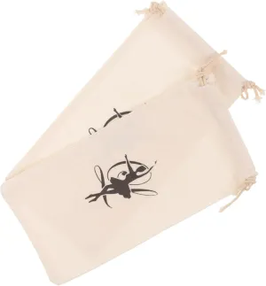 Elegant Drawstring Ballet Shoe Bag Portable Storage for Girls Tap Shoes Multi-use Canvas Dance Pouch