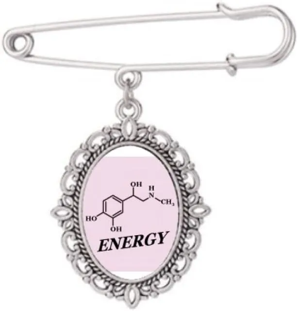 Energy Strength Structure Molecular Chestry Brooch Pin Dress Shirt Shawl Clips