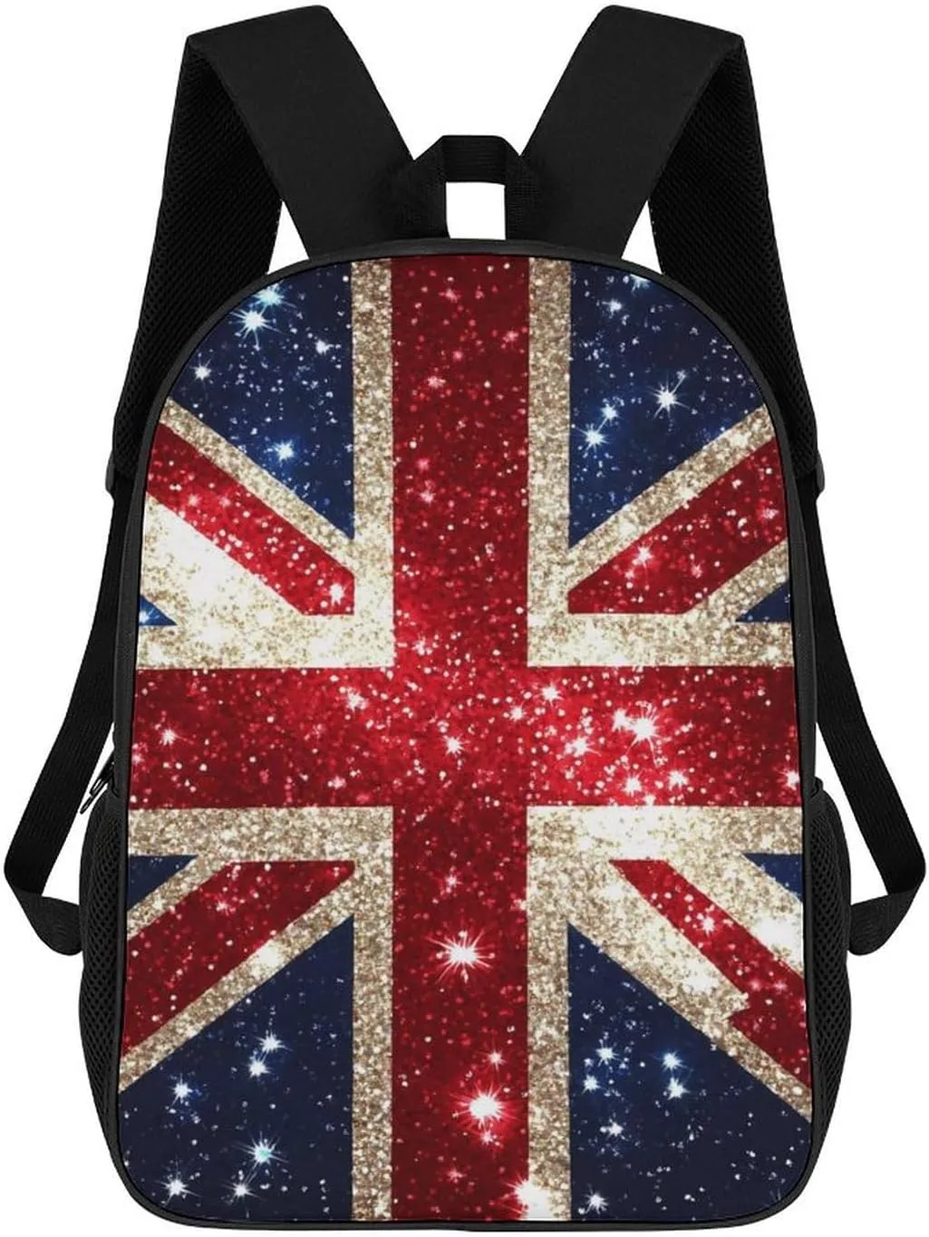 England Shining UK Flag Print Laptop Backpack for Men Women 17 Inch Shoulder Bag Travel Daypack