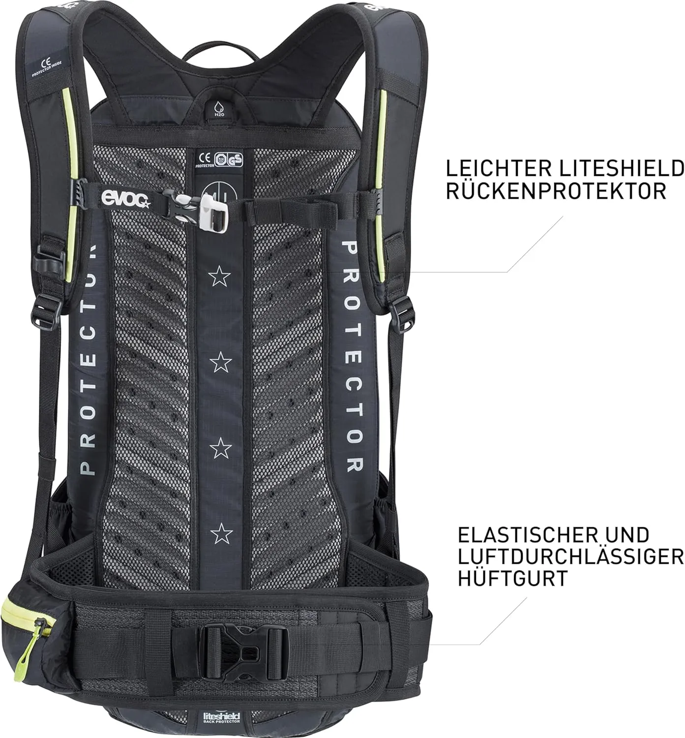 evoc Backpack, Black, M/L-16 Litre