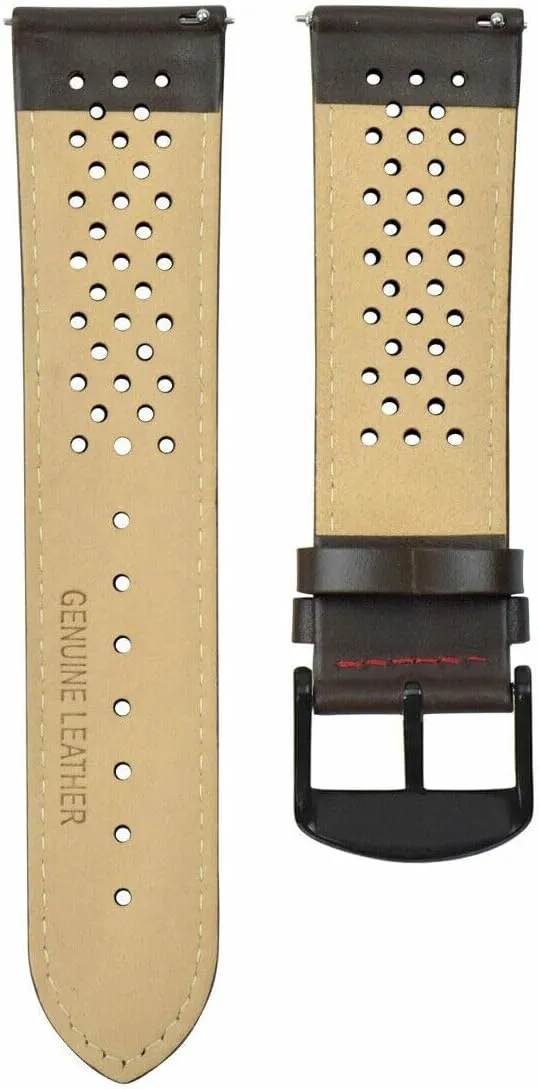 Ewatchparts 18-19-20-21-22-23-24mm Perforated Leather Watch Band Strap Compatible with Citizen Eco Drive Easy Release