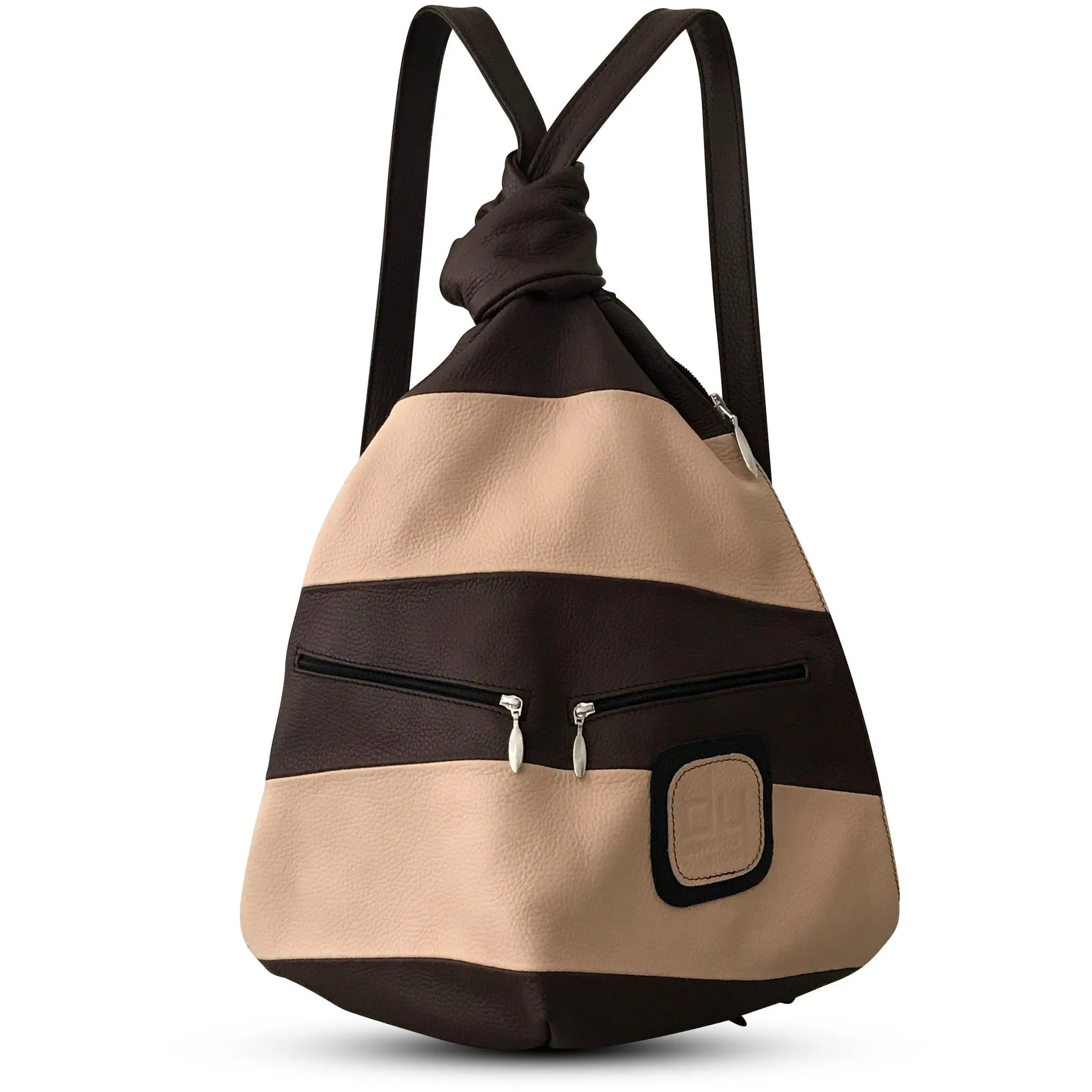 Exclusive Artisan Leather Backpack Stripped – Ideal for Travel & Daily Adventures