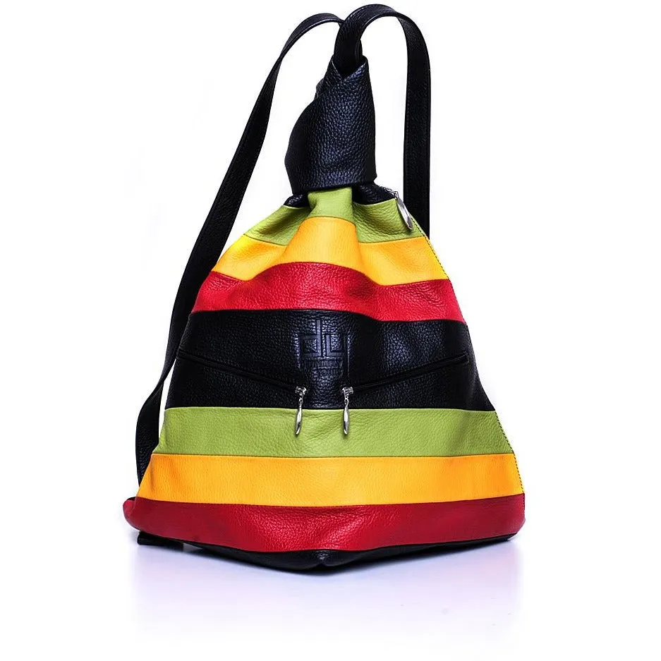 Exclusive Artisan Leather Backpack Stripped – Ideal for Travel & Daily Adventures