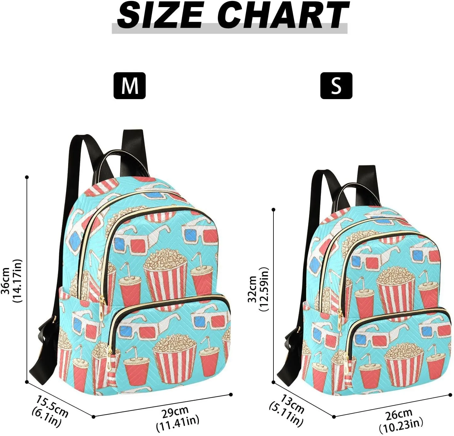 Exnundod Backpack Purse for Women Sketch Cinema Set, Mini Fashion Backpack Vintage Lightweight Casual Daypack Shoulder Bag Travel Backpack, Small