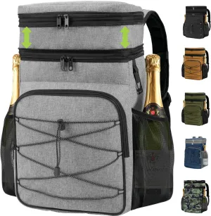 Expandable Backpack Coolers Insulated Leak Proof - 36/48 Cans Double Deck Cooler Backpack Waterproof - Soft Lightweight Portable Cooler Bag for Beach Picnic Camping Men and Women