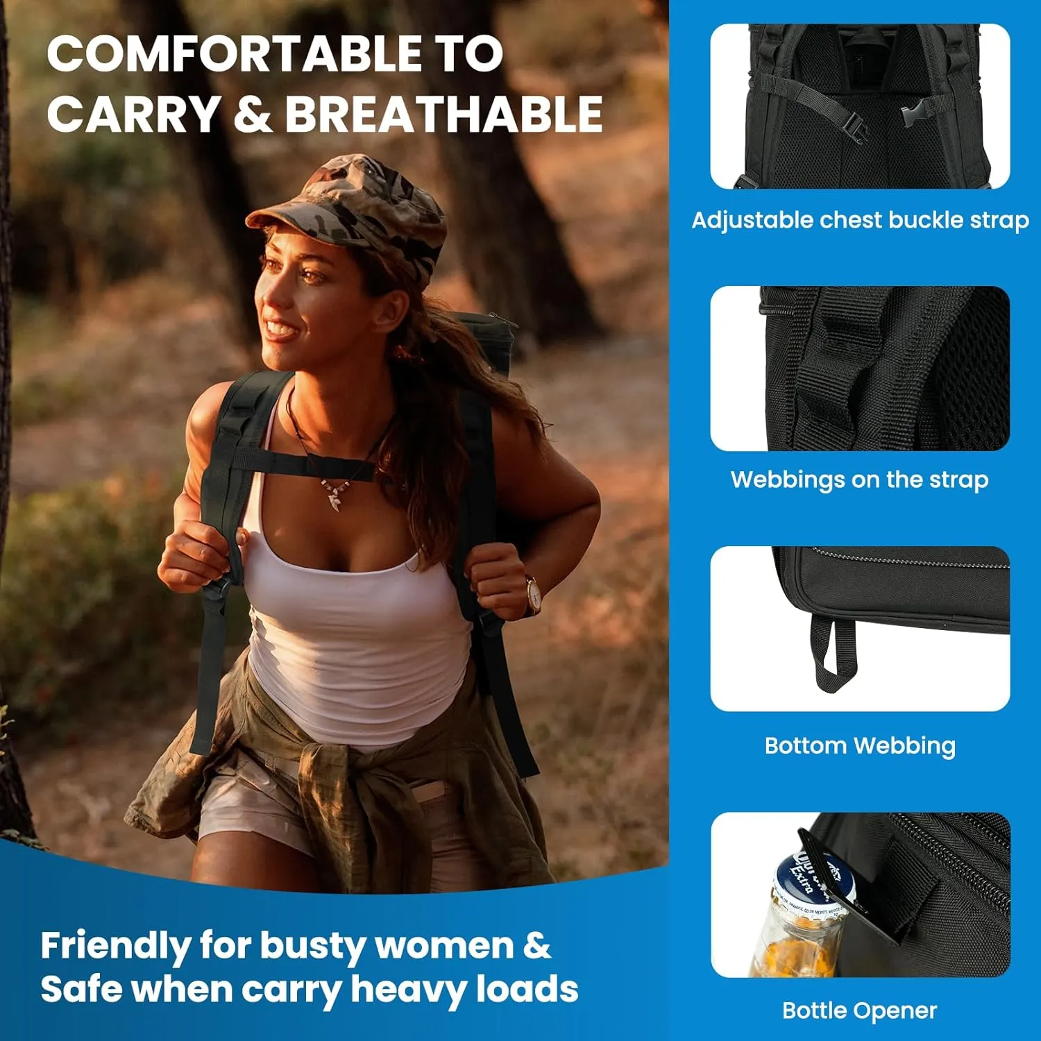 Expandable Backpack Coolers Insulated Leak Proof - 36/48 Cans Double Deck Cooler Backpack Waterproof - Soft Lightweight Portable Cooler Bag for Beach Picnic Camping Men and Women