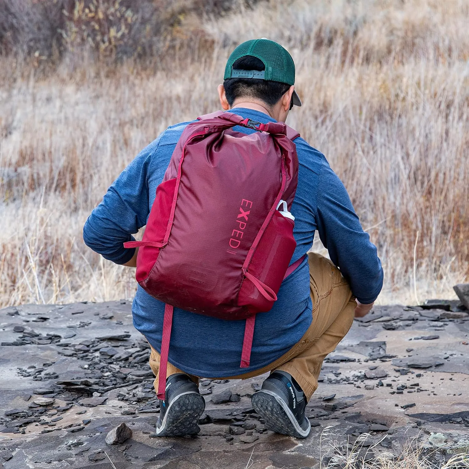 Exped Typhoon 15 | Lightweight Travel Hiking Backpack | Waterproof | Burgundy, 15L
