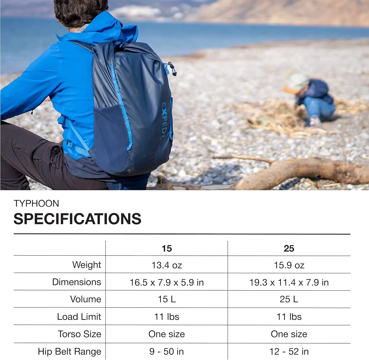 Exped Typhoon 15 | Lightweight Travel Hiking Backpack | Waterproof | Burgundy, 15L