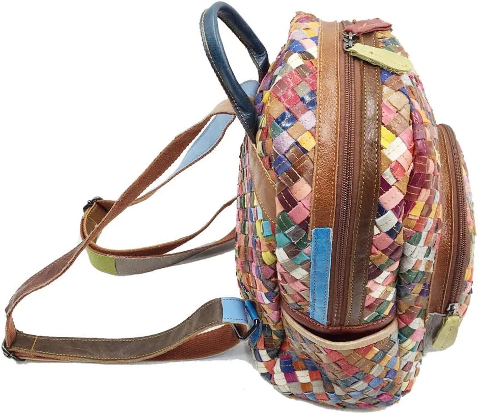 Eysee backpack for women leather cute, Fashion daypack women colourful bag