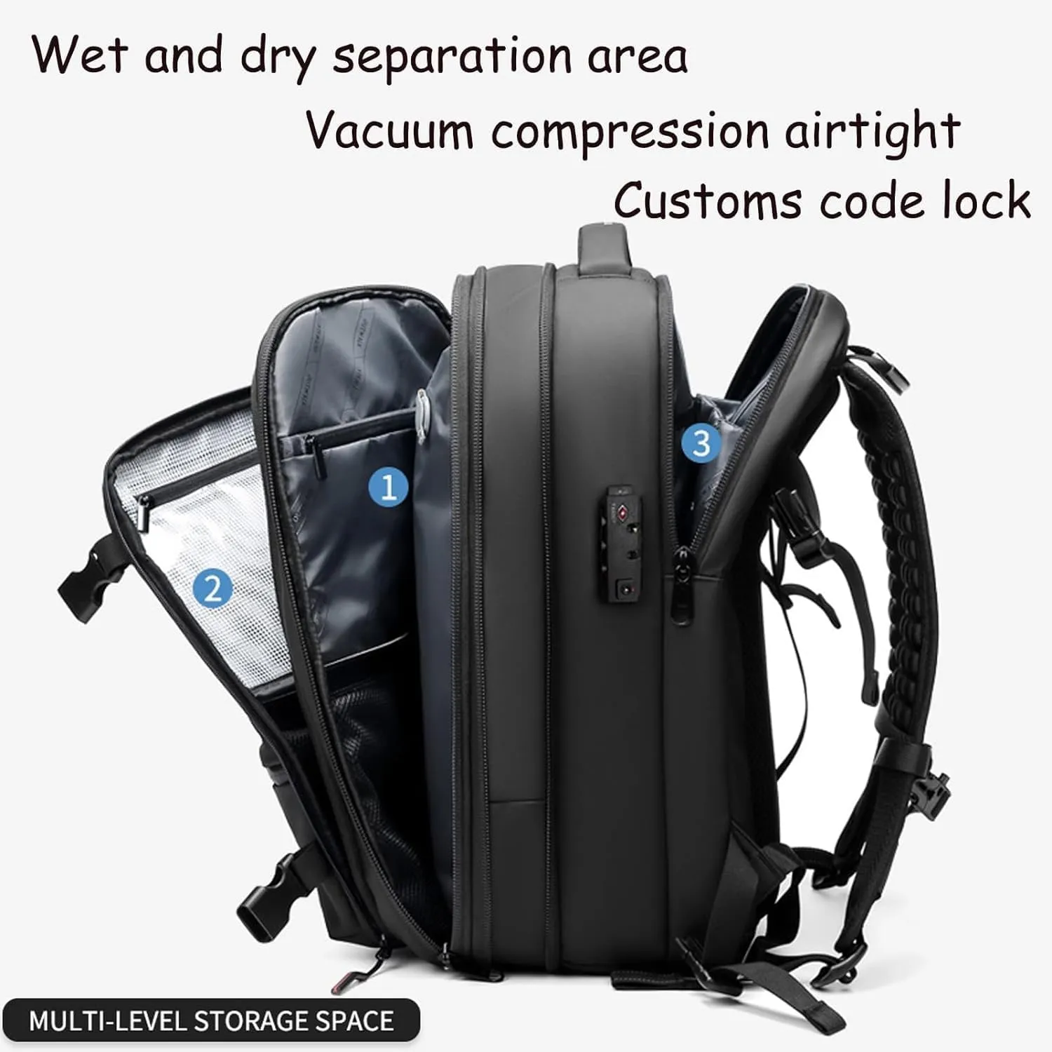 Ezyvac Backpack, Ezyvac Backpack with Vacuum Compression, 2025 Upgraded 60l Expandable Bag with Vacuum Compression (Advanced-Green)