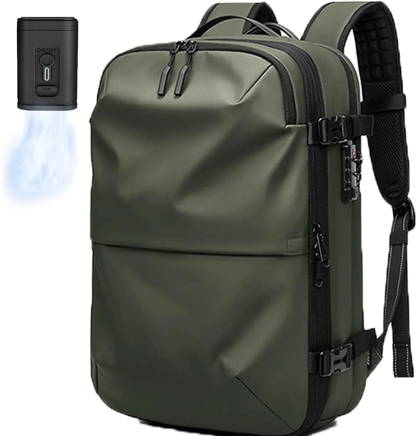 Ezyvac Backpack, Ezyvac Backpack with Vacuum Compression, 2025 Upgraded 60l Expandable Bag with Vacuum Compression (Advanced-Green)