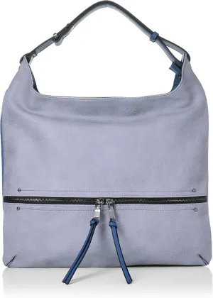 Fanuel A2242-1 Women's Bag, Uneven Dyed, Two-Divider, Vertical, Stylish, Commuting to Work, Going Out, Blue