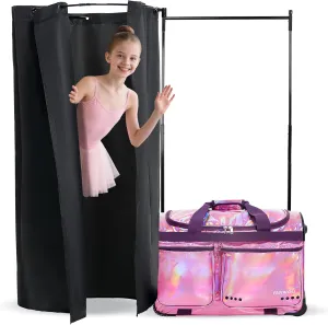 Fanwoli 23" Dance Bag with Rack and Curtain | 360° Comprehensive Privacy Protection | No Exposure Risk