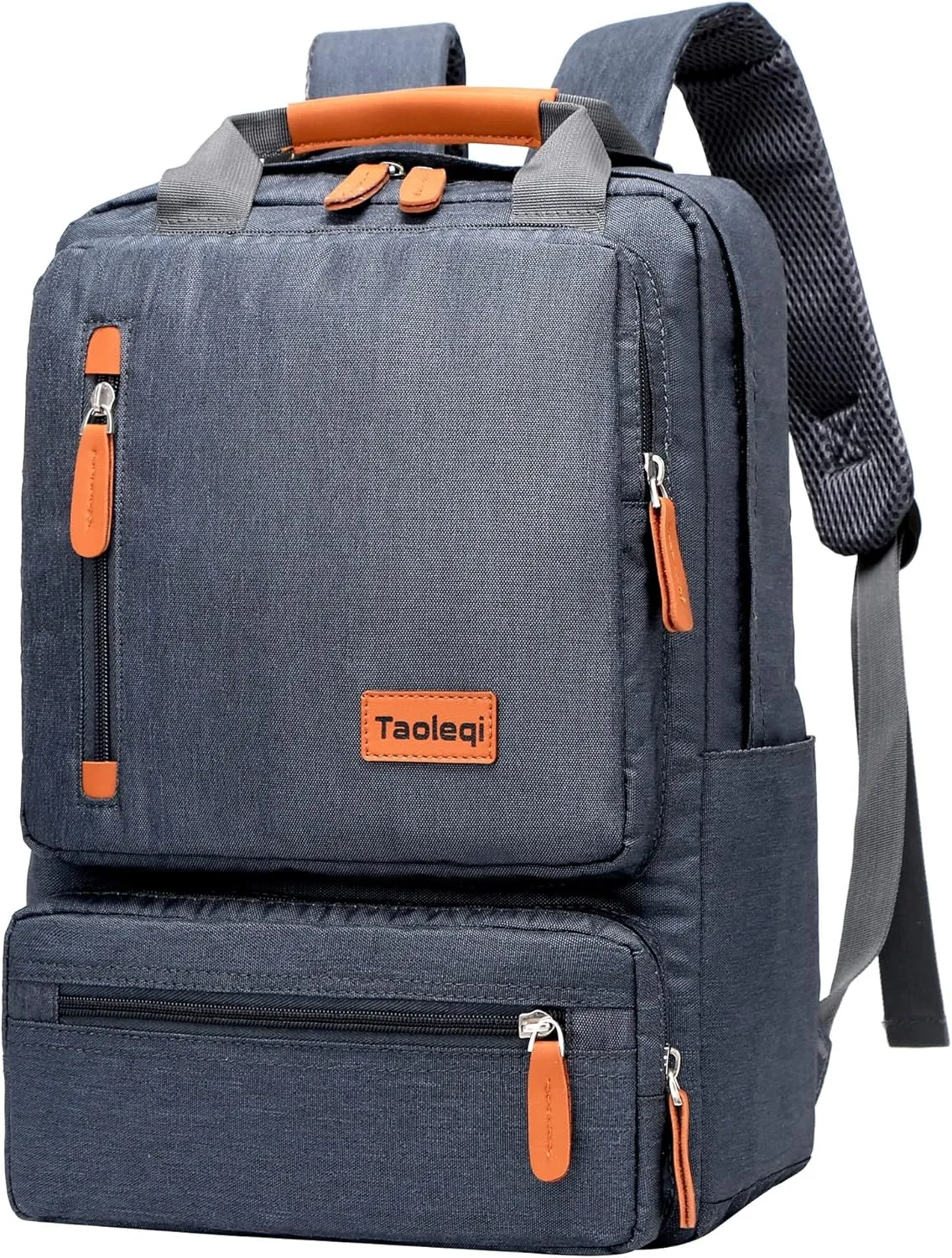 Fashion Men's Travel Backpack Casual Duffle Bag Polyester Weekender Overnight Bag Large Capacity Carry On Bookbags (B/Grey)
