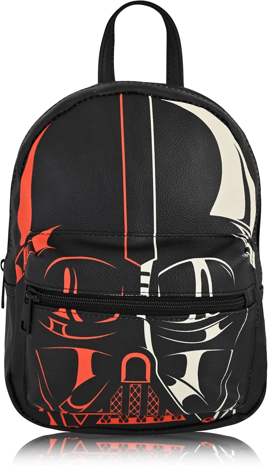 Fast Forward Darth Vader Backpack for Men, Women, Unisex | Cute PU Leather 10" Mini Darth Vader Backpack Purse Shoulder Purse | Darth Vader Bag and Darth Vader Accessories