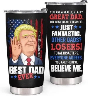 Father's Day Gifts for Dad, Men - Gifts for Dad from Daughter, Son - Dads Birthday Gift Ideas, Happy Birthday gifts for Dads, Fathers - Best Dad Ever Gift, Best dad Tumbler, 20 OZ dad Cup