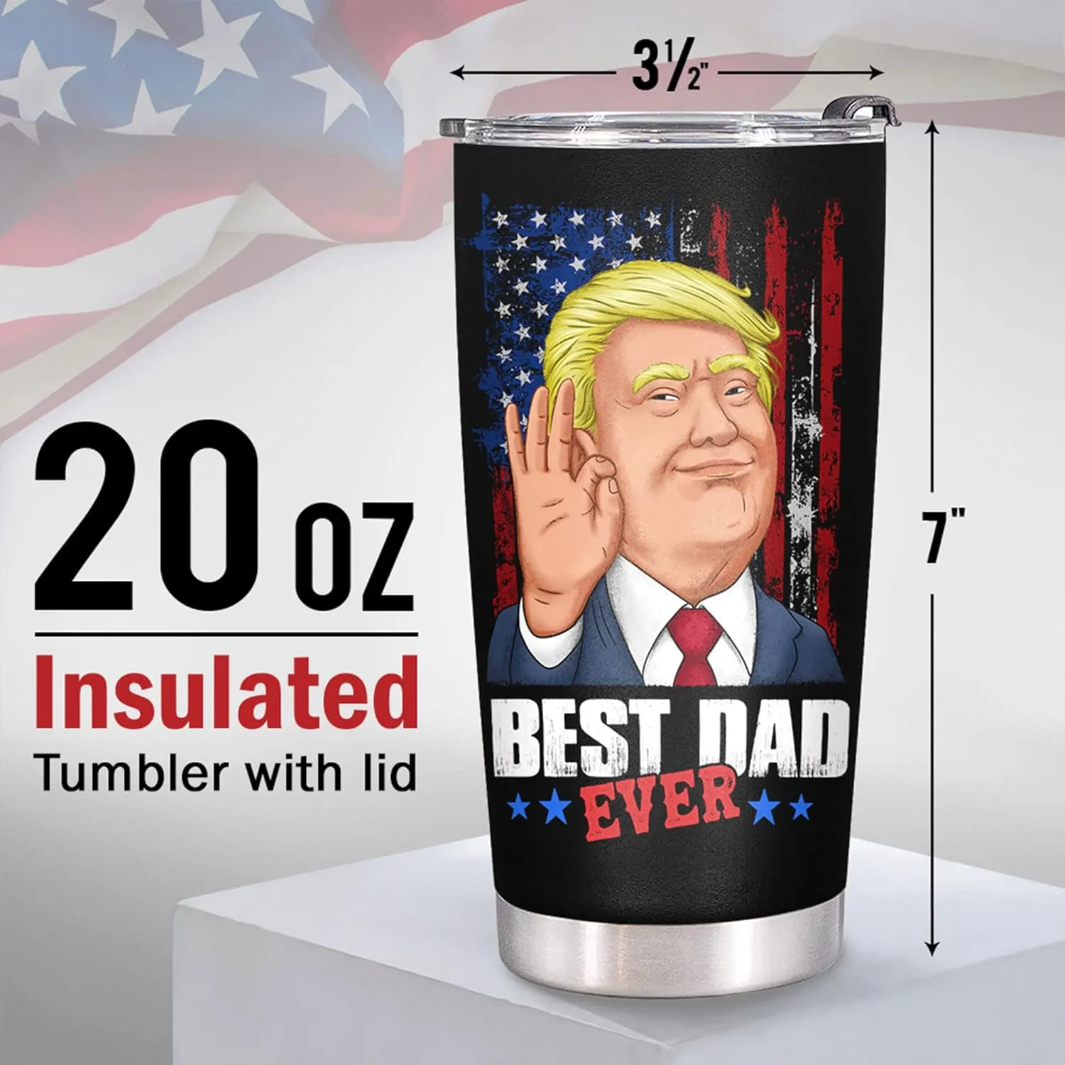 Father's Day Gifts for Dad, Men - Gifts for Dad from Daughter, Son - Dads Birthday Gift Ideas, Happy Birthday gifts for Dads, Fathers - Best Dad Ever Gift, Best dad Tumbler, 20 OZ dad Cup