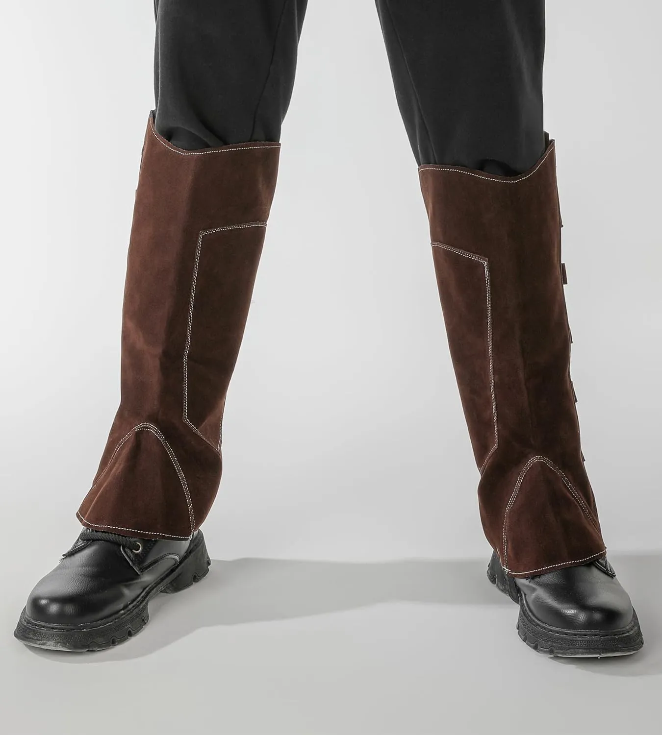 Faux Leather Pirate Boot Cover Renaissance Mens Womens Boot Covers Medieval Leg Covers for Cosplay Costume