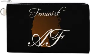 Feminist Small Coin Purse Canvas Wallet Bag Portable Change Pouch Make Up Organizer for Travel Office